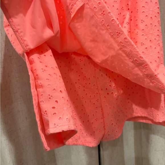 Lilly Pulitzer Coral Eyelet romper - Picture 4 of 6